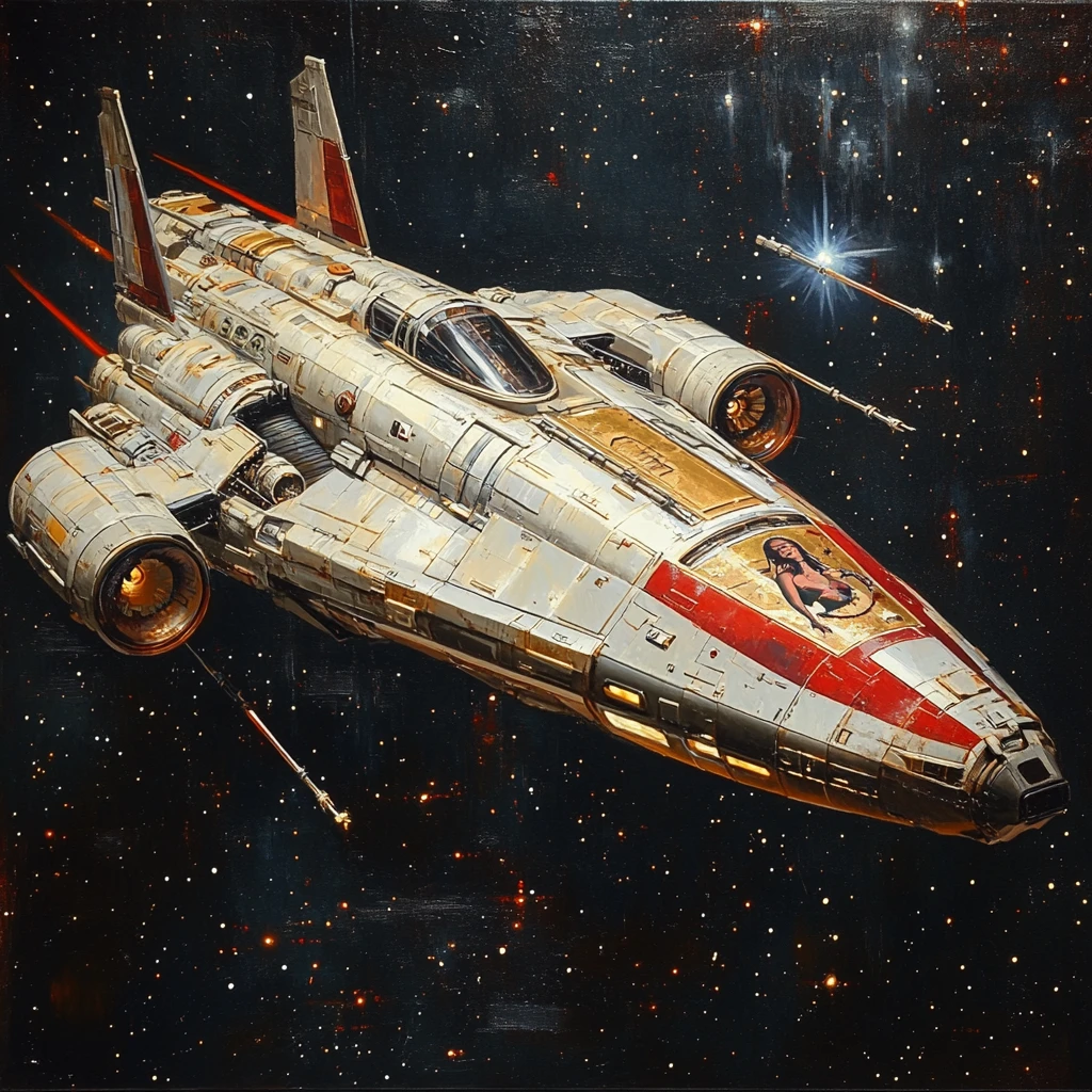 银金红条纹运输船