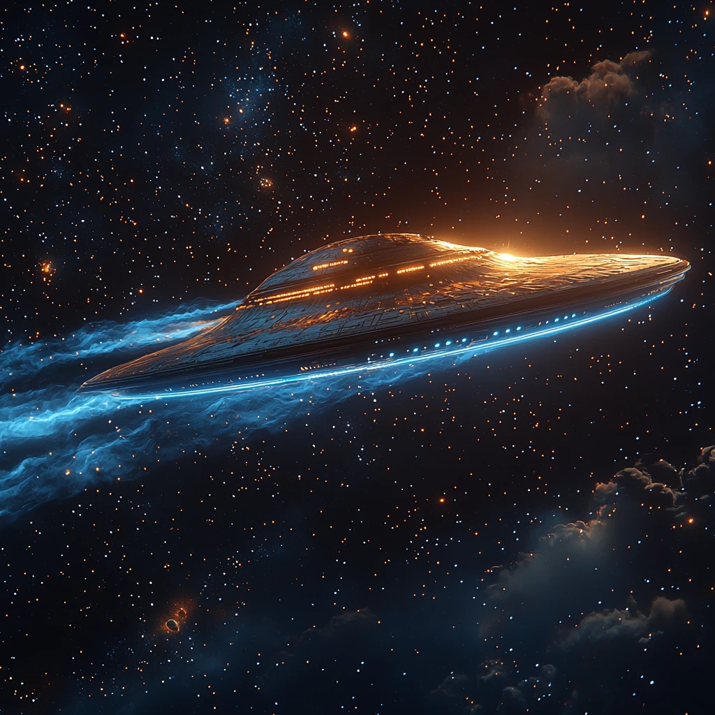 外星飞船蓝光轨迹