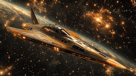 太空船穿越星空