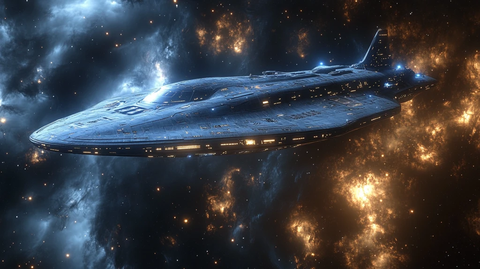 太空船穿越星空