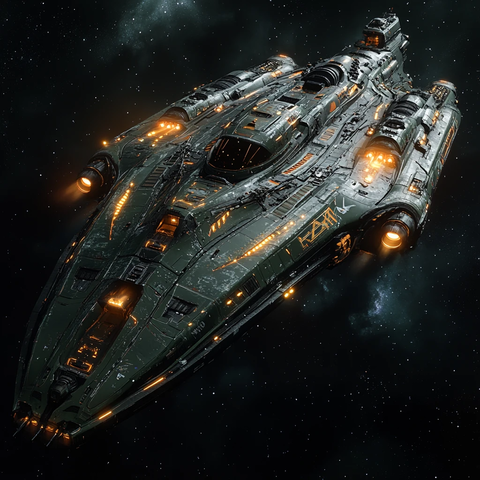 黑绿斑马纹母舰