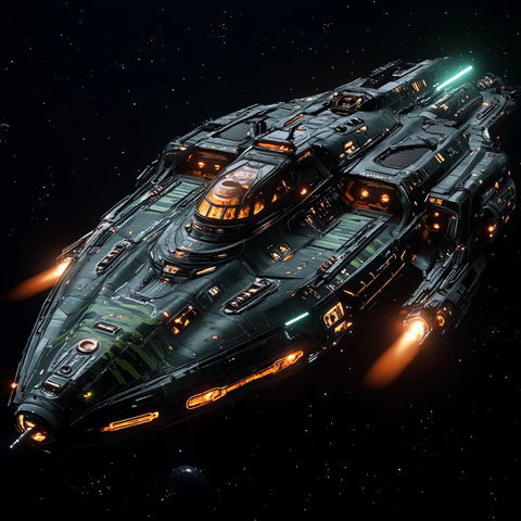 黑绿斑马纹母舰