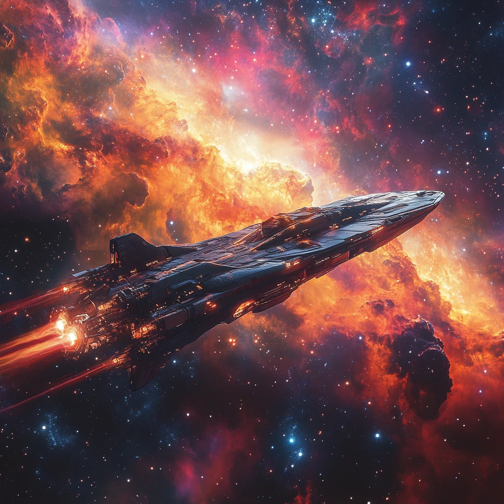 太空船穿越星云