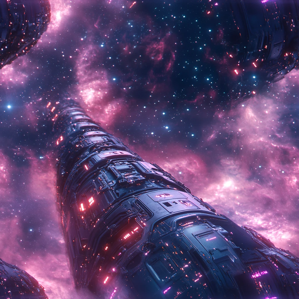 粉色紫色太空舱