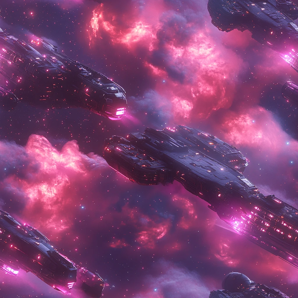 粉色紫色太空舱