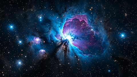 蓝紫星云与星群