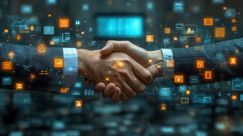 合作开发握手图