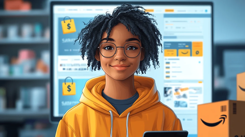 博主电脑前展示收益