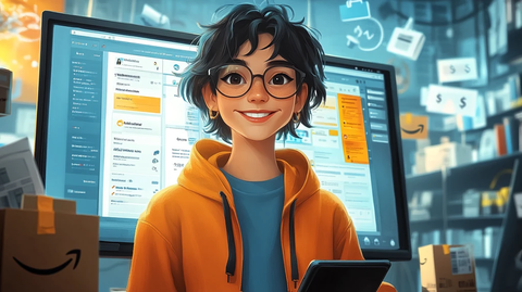 博主电脑前展示收益