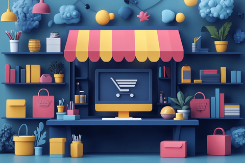 电商色彩插画