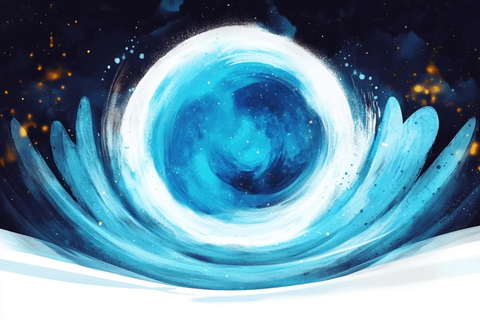 蓝白圆圈英雄图