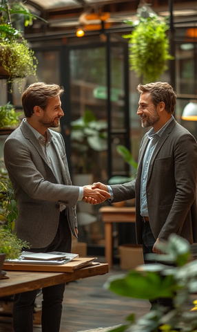 经理与客户握手