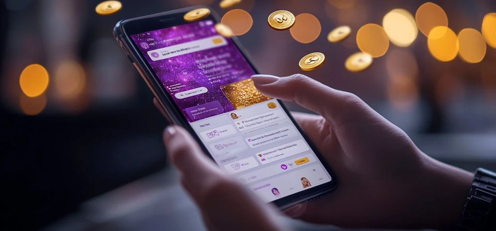 手触社交媒体页面