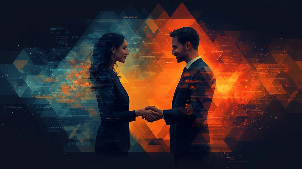 性别平等握手海报