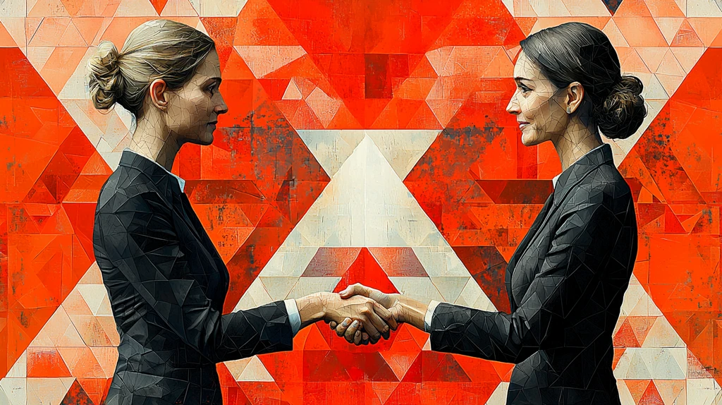 性别平等握手海报