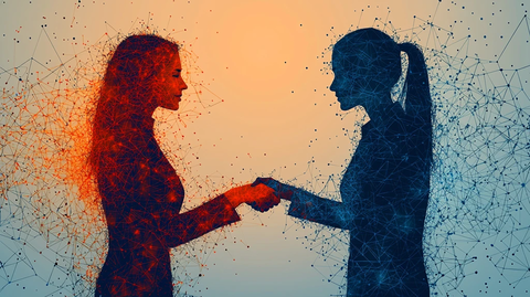 性别平等握手海报