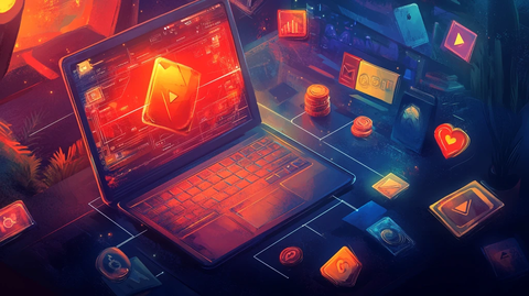 社交媒体图标连接