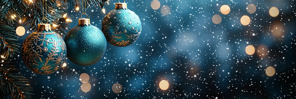 圣诞背景挂饰雪球