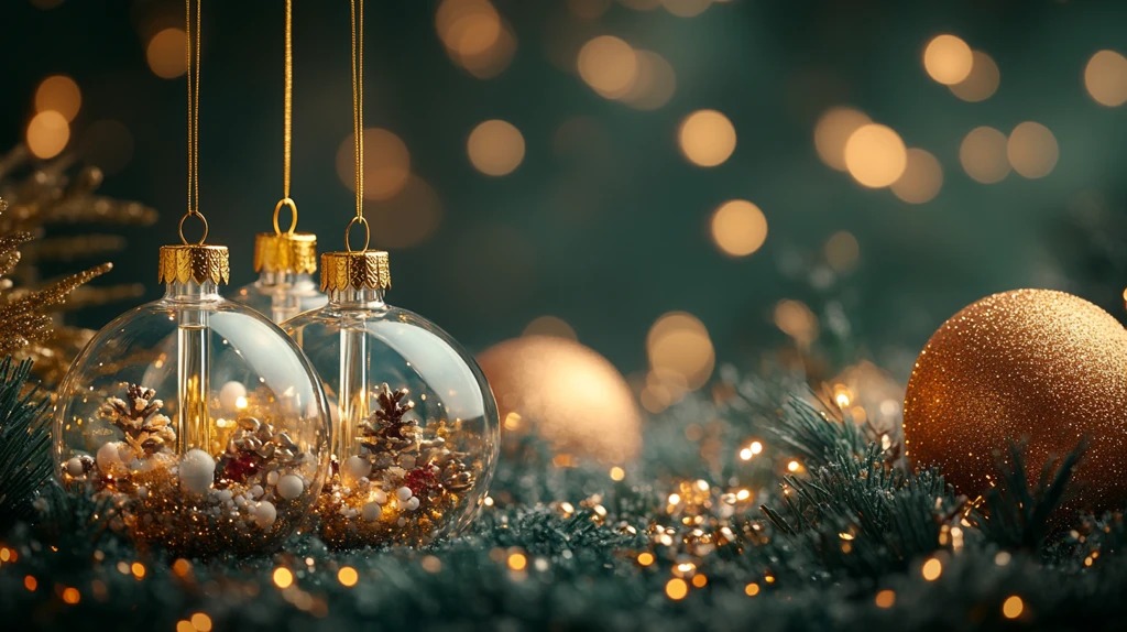 玻璃球瓶金丝带装饰