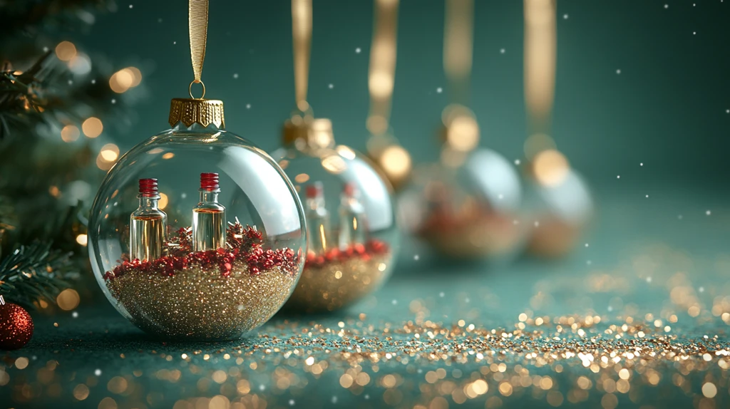 玻璃球瓶金丝带装饰