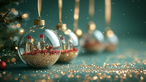 玻璃球瓶金丝带装饰