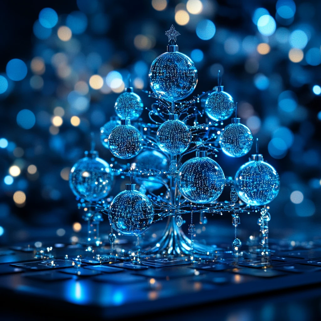 电子树新年卡片