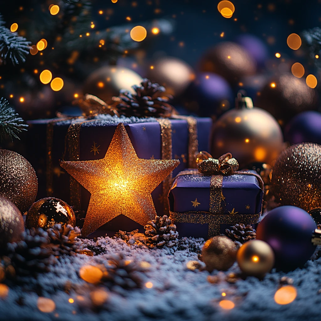 金光闪闪的贺卡