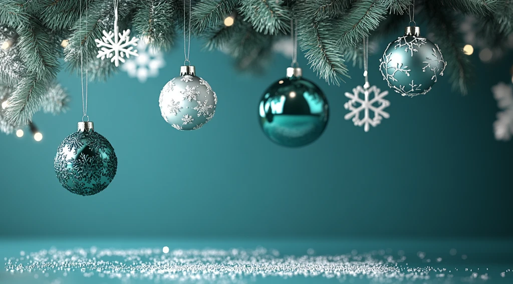 圣诞挂饰与雪景