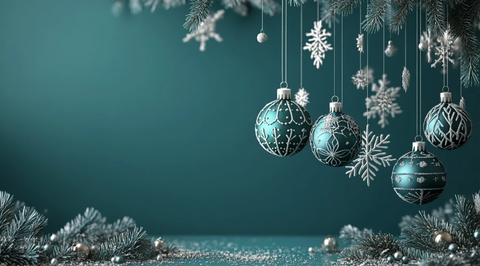 圣诞挂饰与雪景