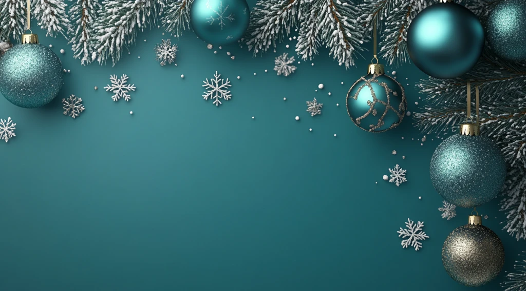 圣诞挂饰与雪景