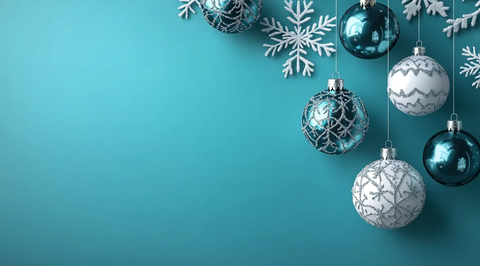 圣诞挂饰与雪景