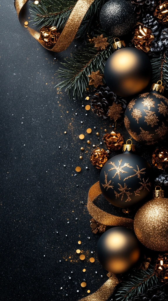 金色圣诞装饰