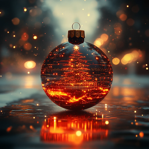 未来发光圣诞球