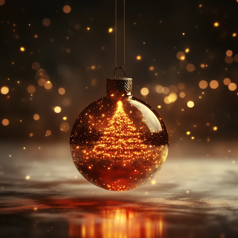 未来发光圣诞球