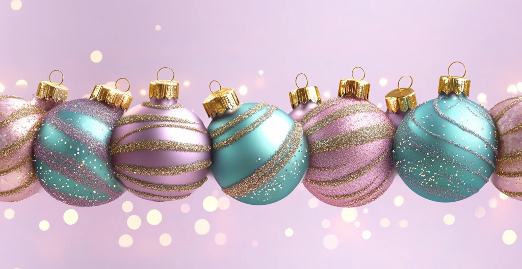 绿色金球圣诞装饰