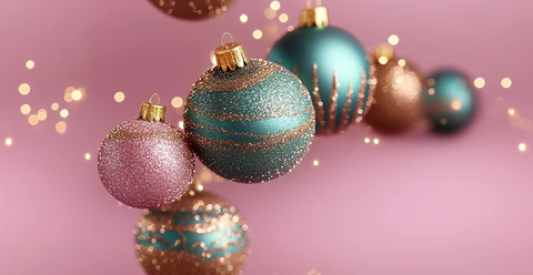 绿色金球圣诞装饰