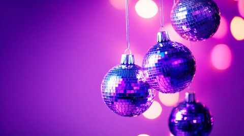 紫色派对球装饰