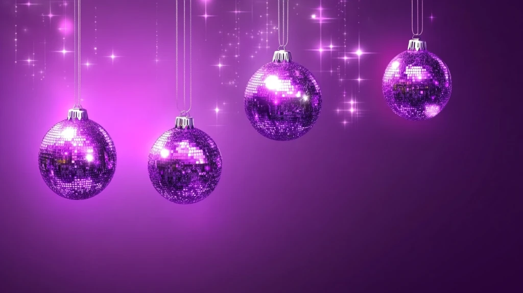 紫色派对球装饰