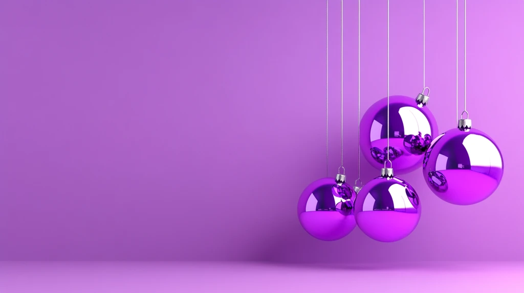 紫色派对球装饰