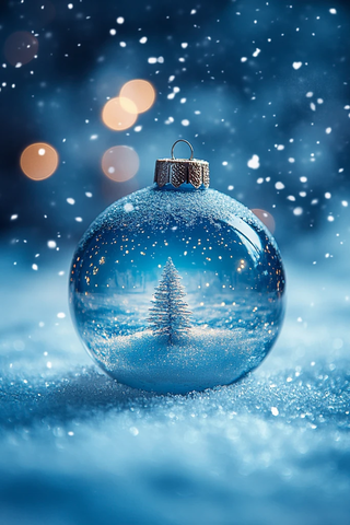 玻璃球圣诞树挂饰