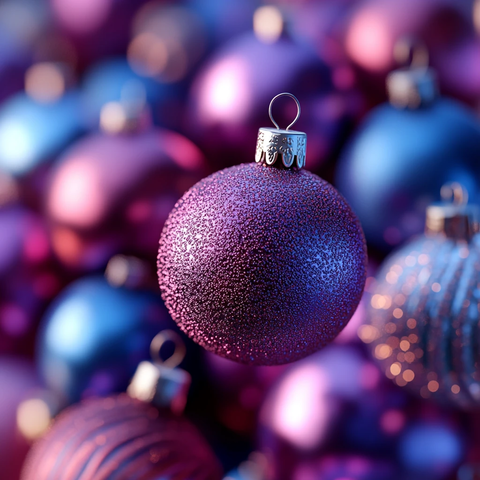 紫色蓝色紫红装饰球