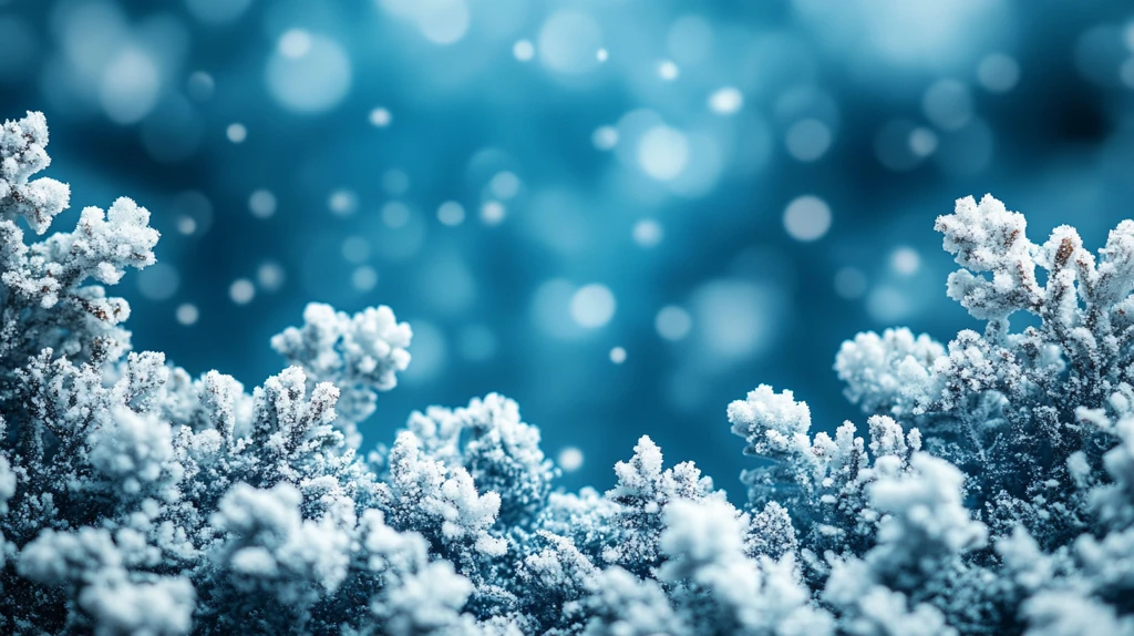 蓝色背景雪花