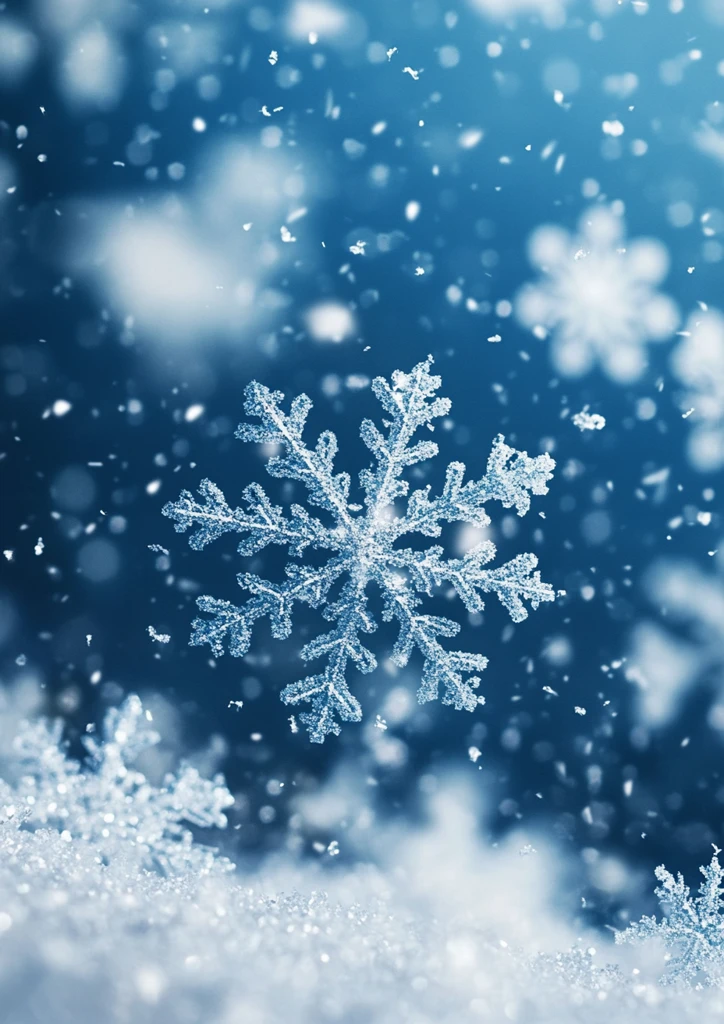 轻柔雪景渐变蓝