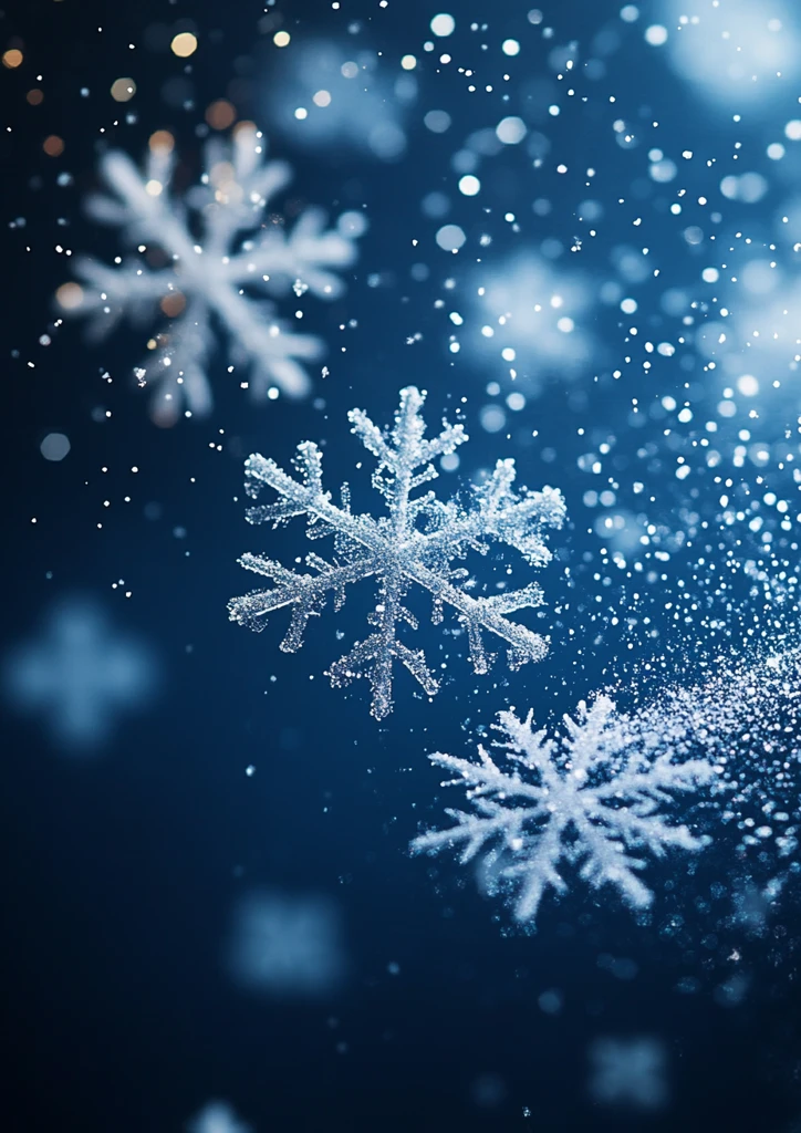 轻柔雪景渐变蓝