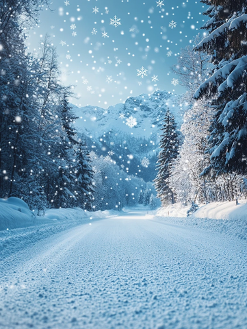 冬雪飘落背景