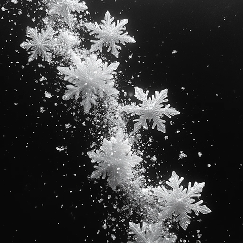 雪花飘落轨迹图