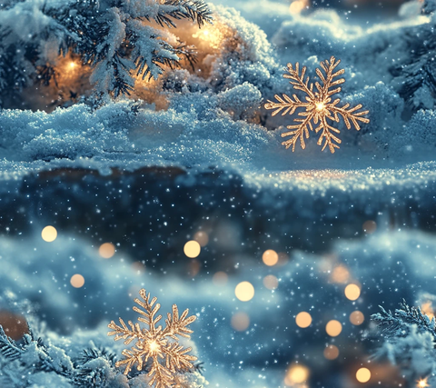 雪绒花覆盖木板