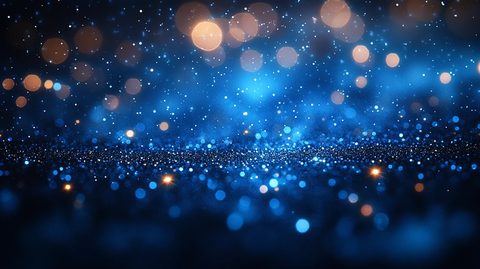 冬夜灯光与霜雪