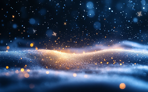 雪中飞舞的萤火虫