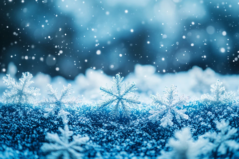 雪花蓝色渐变邀请